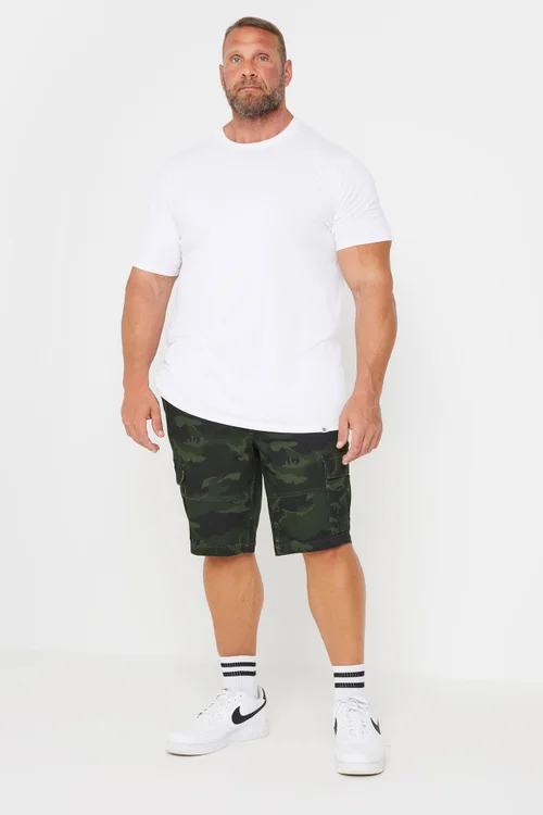 BadRhino Big & Tall Green Camo Cargo Shorts - 50 W Image 3