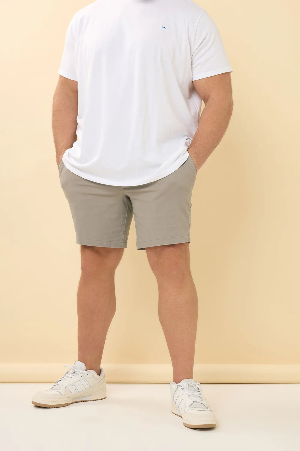 BadRhino Big & Tall Beige Brown Stretch Chino Shorts - 38 W Image 2