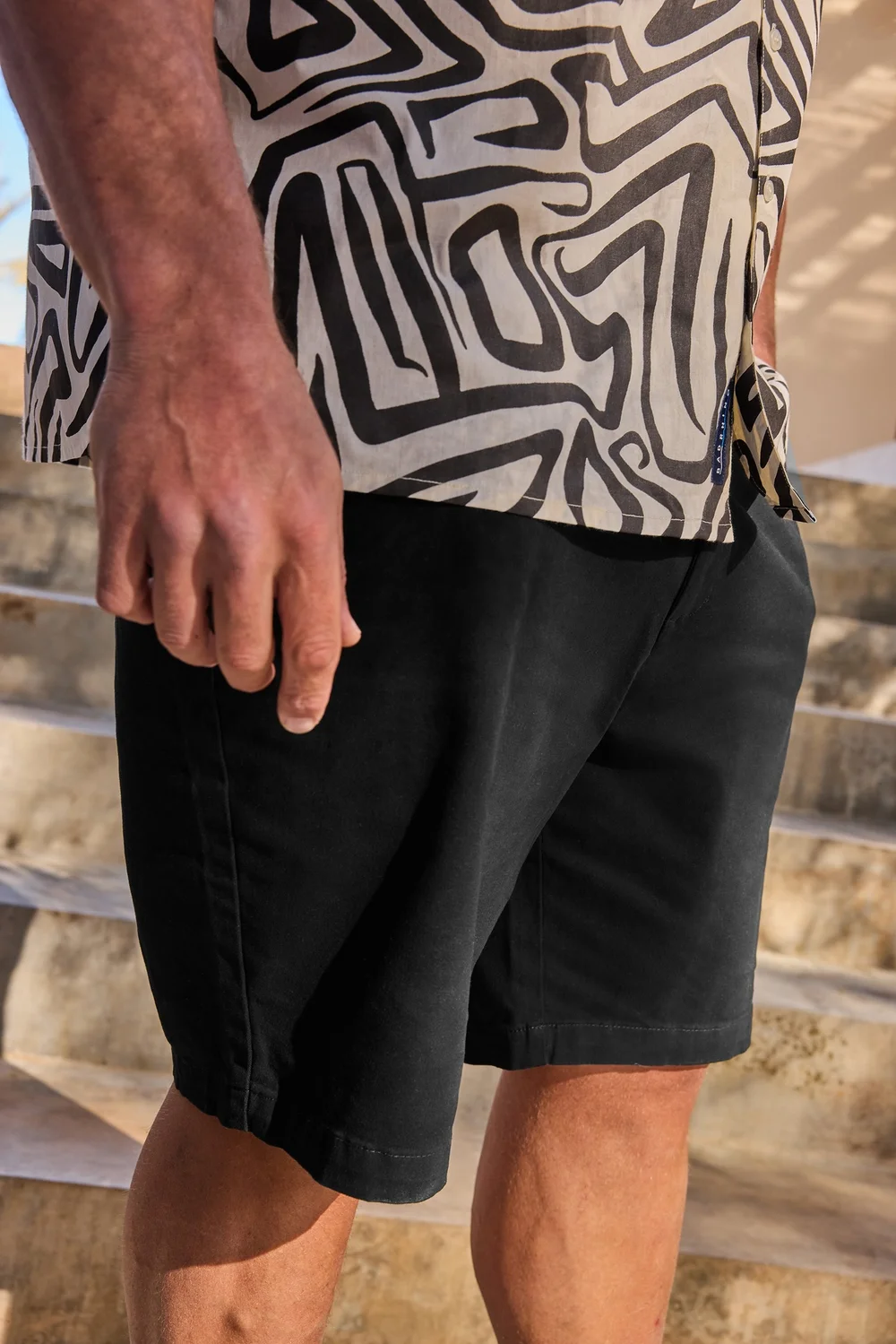 BadRhino Big & Tall Black Stretch Chino Shorts - 52 W Image 1