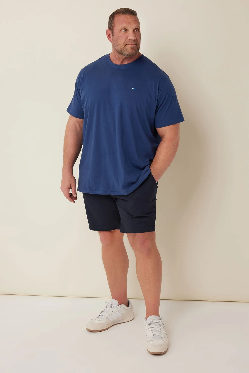 BadRhino Big & Tall Navy Blue Stretch Chino Shorts - 56 W Image 2