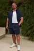 BadRhino Navy Blue Cotton Linen Mix Shorts - 4XL Image 2