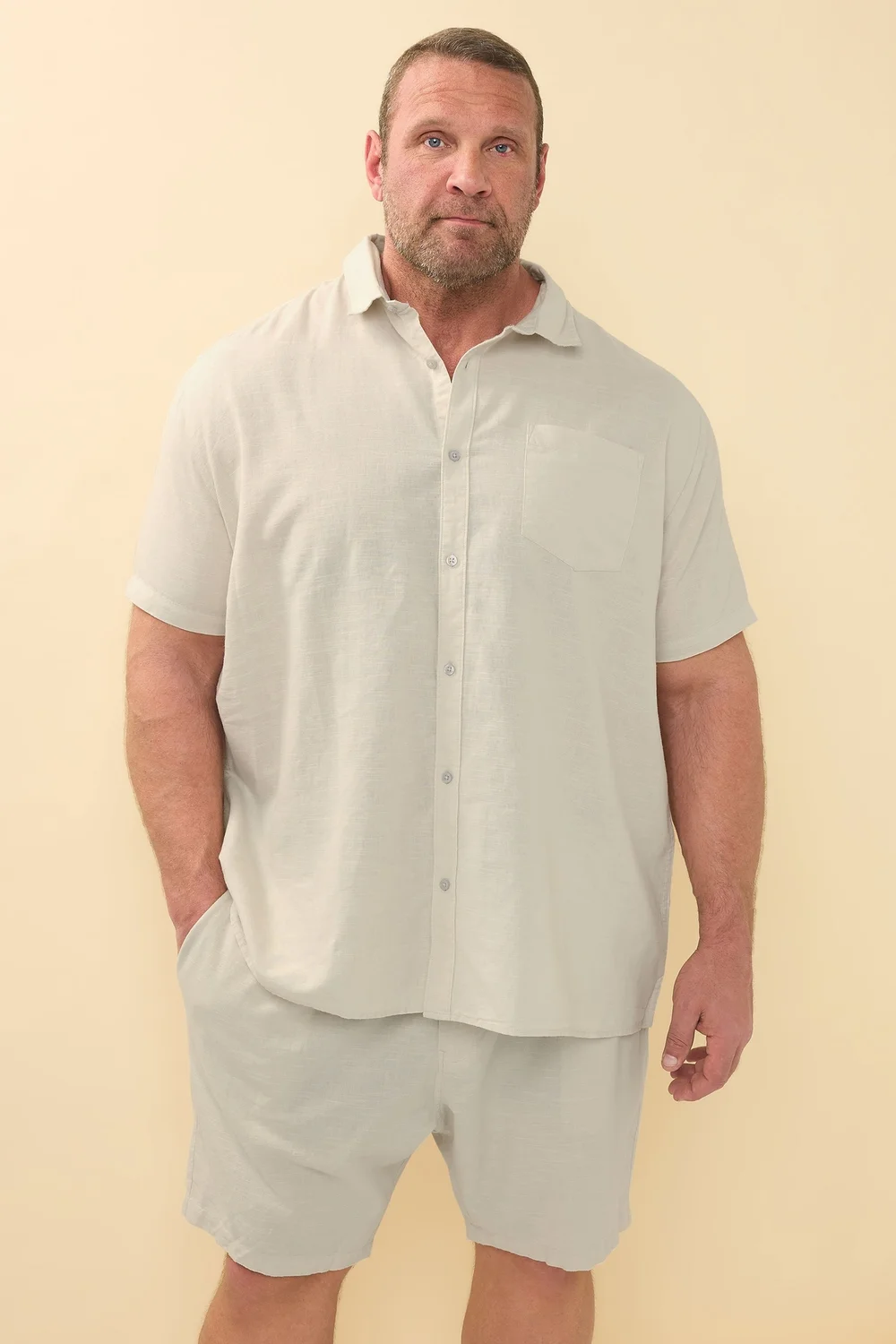 BadRhino Natural Brown Linen Shorts - 3XL Image 2