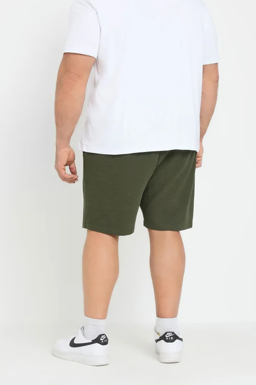 BadRhino Khaki Green Ribbed Shorts - XXL Image 3