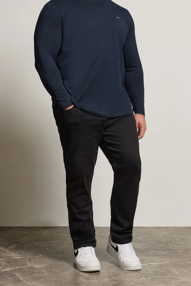 BadRhino Black Straight Leg Stretch Jeans