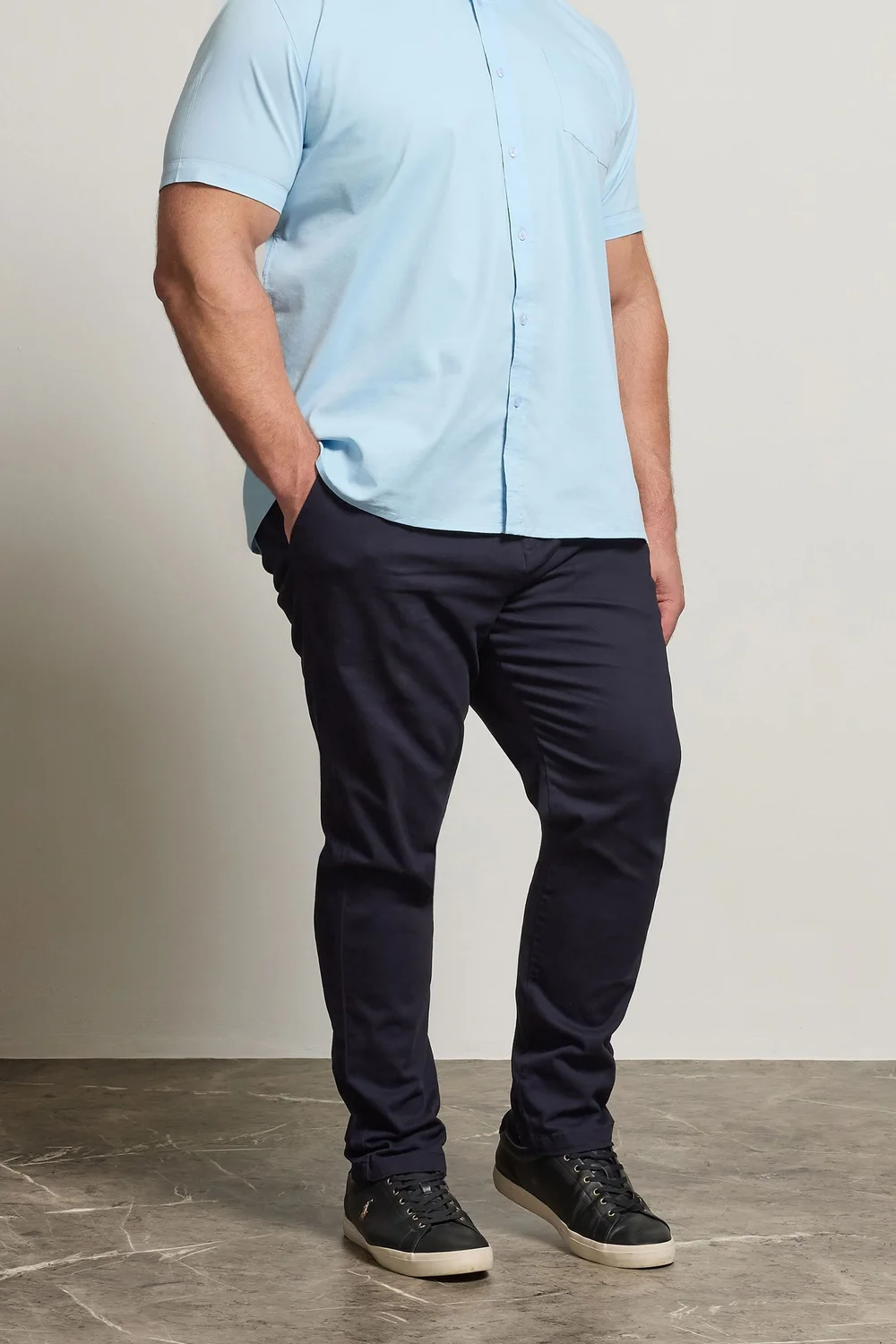 BadRhino Navy Blue Stretch Chinos - 34/L30 Image 1