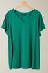 Evans Curve Green Premium Ribbed Modal Blend T-Shirt - Size 16 Image 5