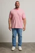 BadRhino Cotton Short Sleeve Pink Polo Shirt - 4XL Image 3