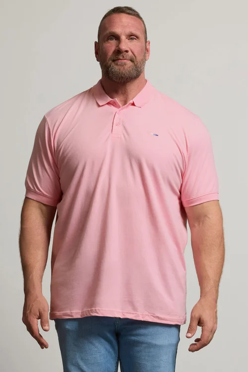 BadRhino Cotton Short Sleeve Pink Polo Shirt - 4XL Image 2