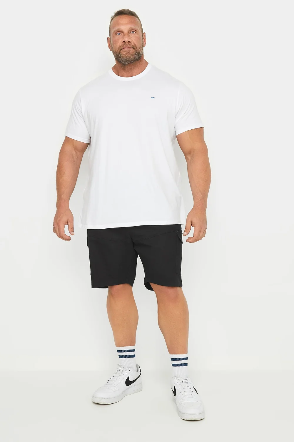 BadRhino Black Elasticated Waist Cargo Shorts - 5/6 XL Image 1