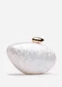 Where's That From White Benna Marble Acrylic Clutch - One Size Image 3