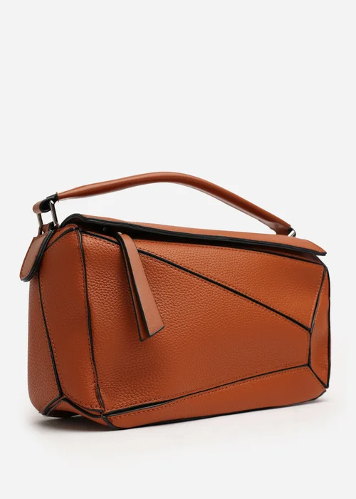 Where's That From Tan Abrazo Geometric Top Handle Bag - One Size Image 3