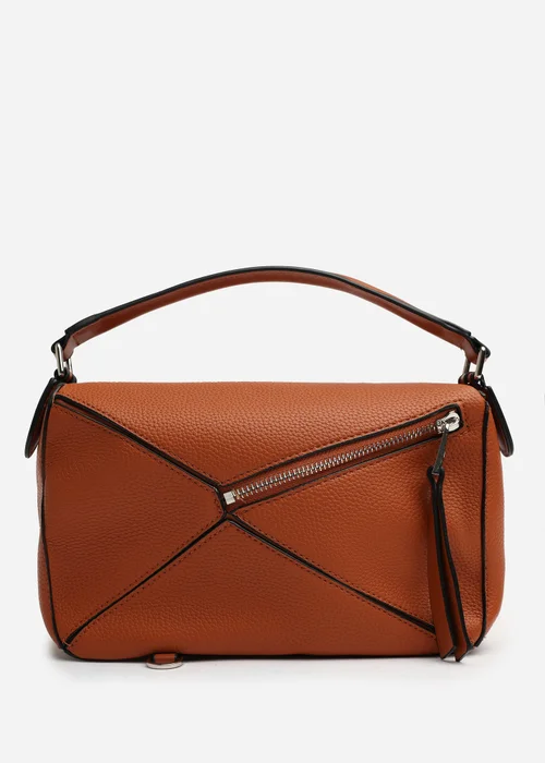 Where's That From Tan Abrazo Geometric Top Handle Bag - One Size Image 4