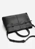 Where's That From Flores Black Luxury Structured Leather Tote Bag - One Size Image 5