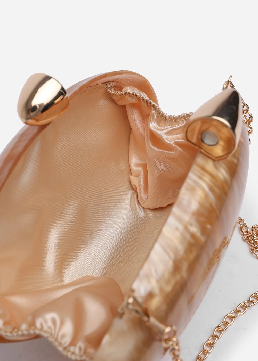 Where's That From Gold Benna Marble Acrylic Clutch - One Size Image 4