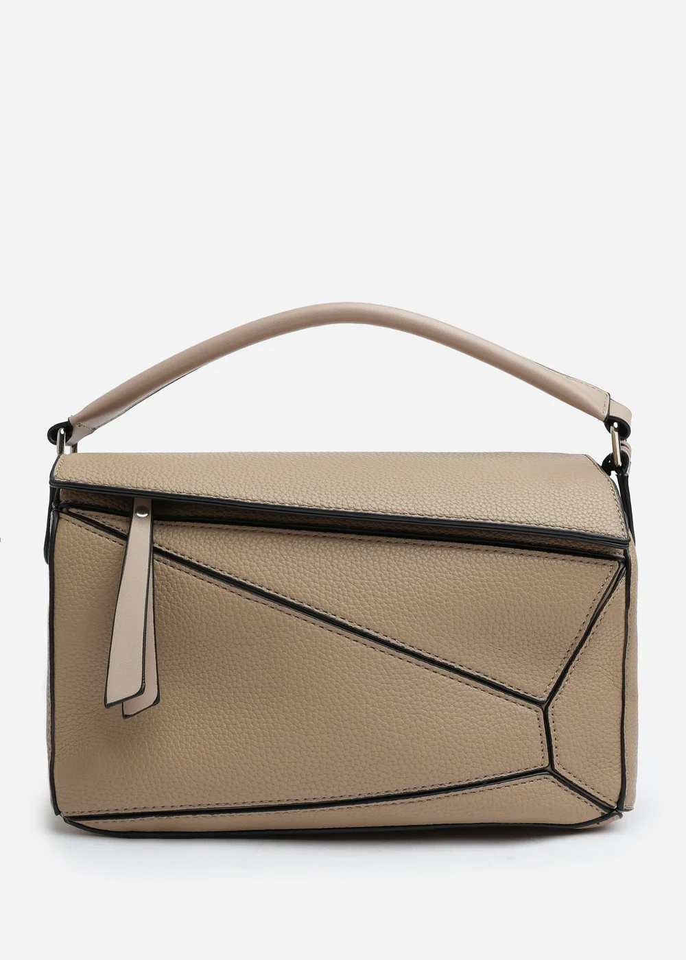 Where's That From Taupe Abrazo Geometric Top Handle Bag - One Size Image 2