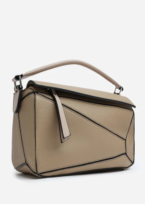 Where's That From Taupe Abrazo Geometric Top Handle Bag - One Size Image 3