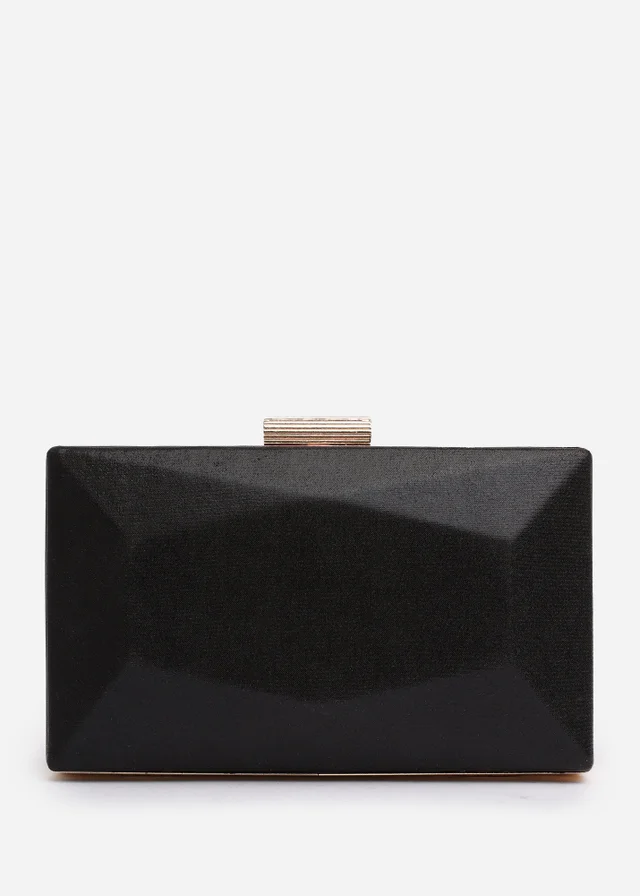 Where's That From Black Oceane Embellished Evening Clutch