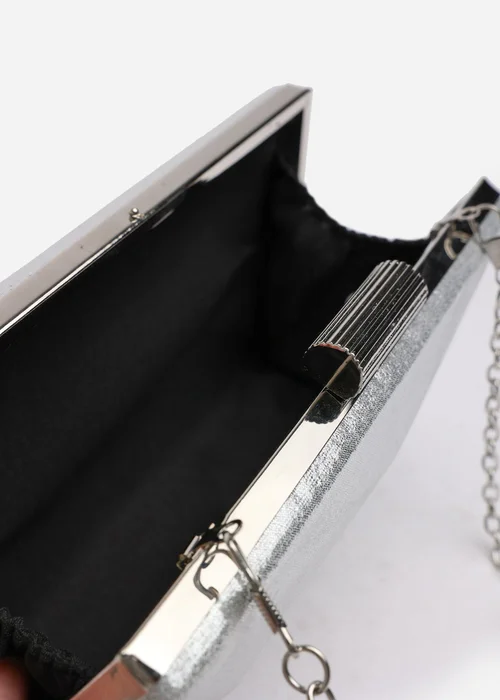 Where's That From Silver Oceane Embellished Evening Clutch - One Size Image 4