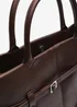 Where's That From Flores Brown Luxury Structured Leather Tote Bag - One Size Image 5