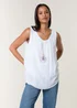 Blue Vanilla White Necklace Sleeveless Top - One Size Image 3