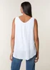 Blue Vanilla White Necklace Sleeveless Top - One Size Image 4
