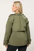 Yours Curve Khaki Short Trench Coat - 18 Image 3