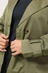 Yours Curve Khaki Short Trench Coat - 18 Image 4