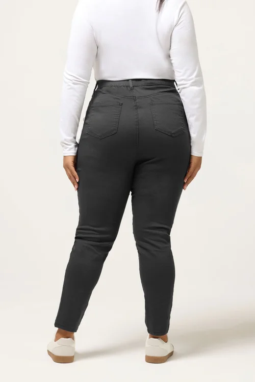 Yours Curve Grey Stretch Pull On GRACE Jeggings - 20 Image 3