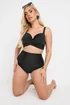 Yours Curve Black Premium Underwired Bikini Top - 40DD Image 3