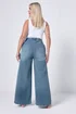 Yours Curve Blue Wide Leg Slouchy Jeans - 26/L30 Image 5