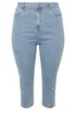 Yours Curve Light Blue Cropped AVA Jeans - 14 Image 3