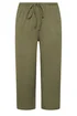 Yours Curve Khaki Green Textured Culottes - 18 Image 5