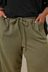 Yours Curve Khaki Green Textured Culottes - 18 Image 4