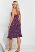 YOURS Curve Purple Scattered Star Print Chemise - Size 38-40 Image 3