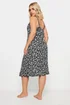 YOURS Curve Black & White Heart Print Chemise Nightdress - Size 30-32 Image 3