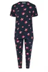 YOURS Curve Navy Blue Star Print Pyjama Set - Size 14-16 Image 5