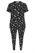 YOURS Curve Black & White Cowboy Print Pyjama Set - Size 18-20 Image 5