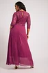 Yours London Curve Pink Lace Wrap Pleated Maxi Dress - Size 26-28 Image 3