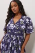 Yours London Curve Navy Blue Floral Crochet Lace V-Neck Midaxi Dress - Size 16 Image 5