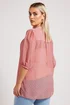 Yours London Curve Pink Dobby Crochet Trim Blouse - 16 Image 4