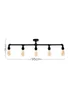 ValueLights Luiggi Black 5 Way Bar Ceiling Light - One Size Image 6