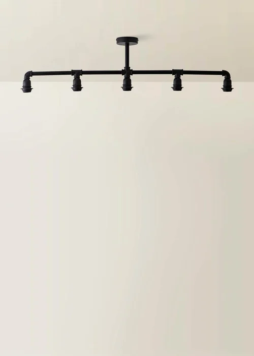 ValueLights Luiggi Black 5 Way Bar Ceiling Light - One Size Image 3