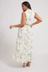 Yours London Curve Ivory White Floral Tiered Maxi Dress - 18 Image 4