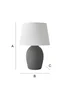 ValueLights Clint Large Grey Ceramic Table Lamp Linen Shade - One Size Image 6