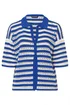 LIMITED COLLECTION Curve Blue & White Stripe Crochet Shirt - Size 18-20 Image 5