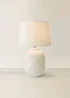 ValueLights Harrison White Ribbed Large Table Lamp - One Size Image 3