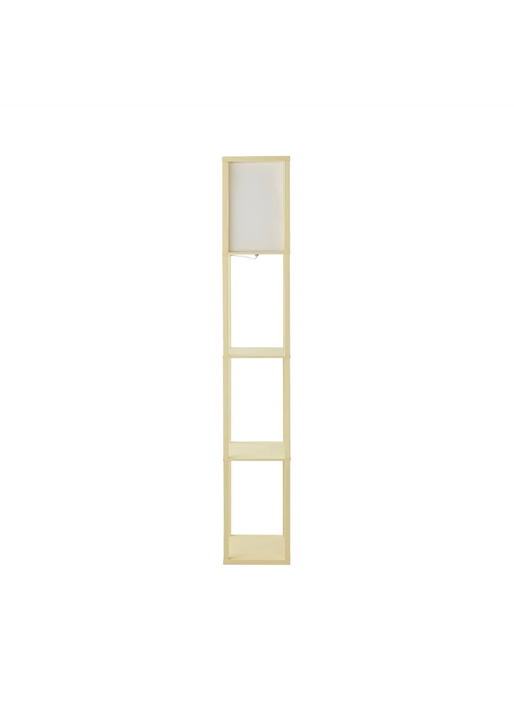 ValueLights Struttura Yellow Wood Shelving Floor Lamp - One Size Image 4