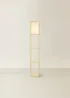 ValueLights Struttura Yellow Wood Shelving Floor Lamp - One Size Image 3