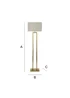 ValueLights Gloria Gold Double Stem Metal Floor Lamp with Rectangular Lampshade - One Size Image 6