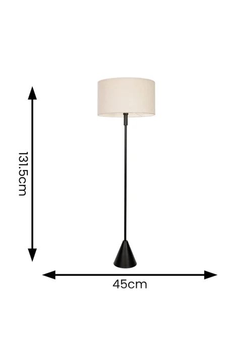 ValueLights Mitch Wood Triangle Floor Lamp Natural Lampshade - One Size Image 4